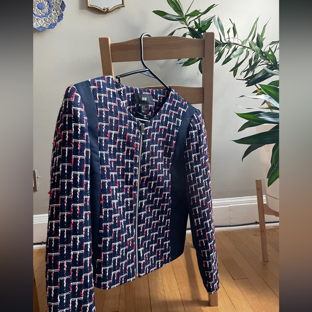 EU 36 Vintage Twill Cropped Zipper Jacket